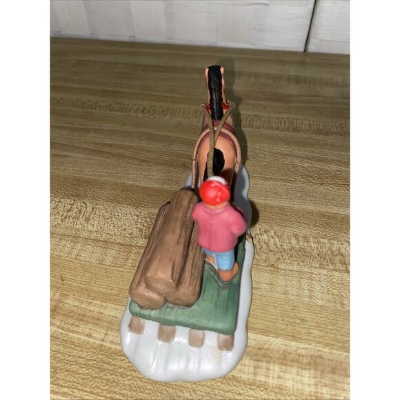 1994 Christmas Valley Season Specialties Horse Sled Lumberjack Boxed New - Picture 3 of 11